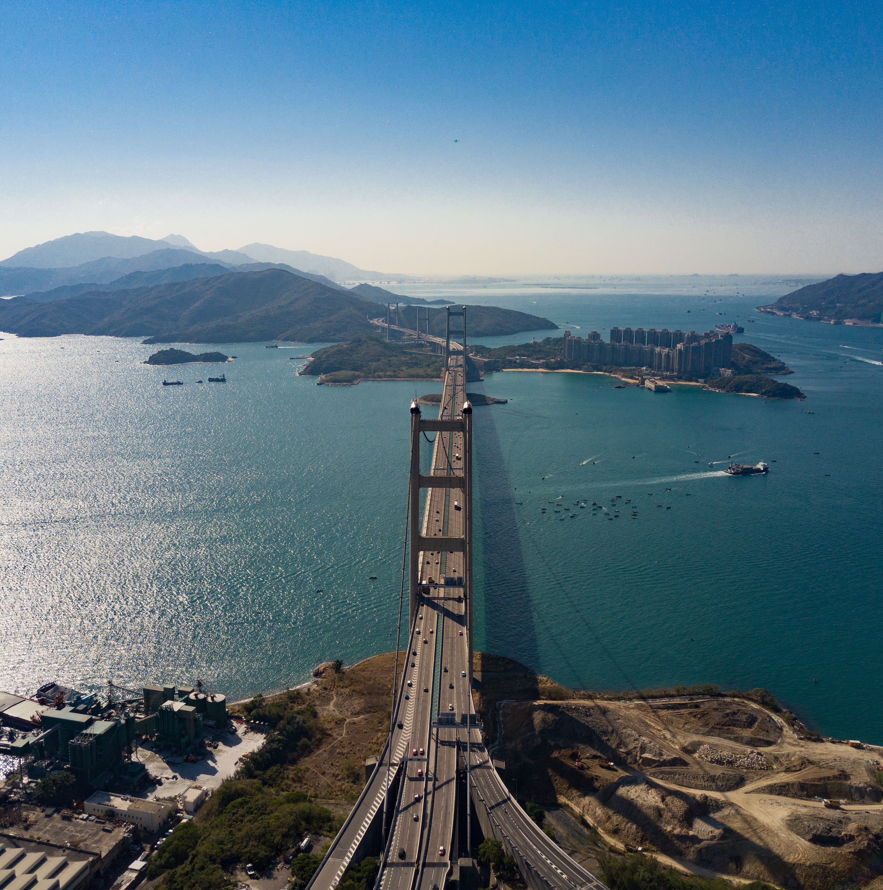 TSing Ma Bridge — Aerial